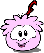 Pink Puffle look in player card