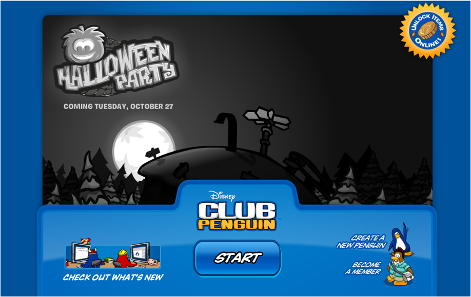 CP Rewritten: Spooky Welcome Room Sneak Peek – Club Penguin Mountains