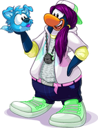 As seen in the March 2015 issue of Penguin Style, along with The Hip-Hop, Dubstep Puffle Bling, and Kiwi Sneakers