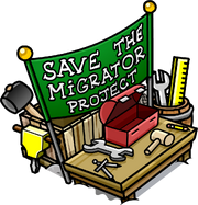 Save the Migrator Project booth