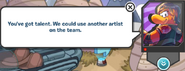 Club Penguin App Sabine second message