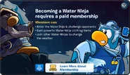 When a non-member tried to access the Water Dojo to play Card-Jitsu Water