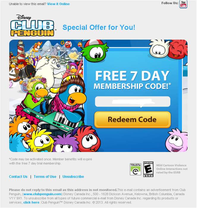 Club Penguin 6 Month $39.95 Membership Card, 1 Count - Pick 'n Save