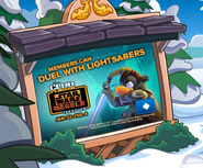 Club Penguin App billboard message two