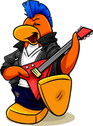 As seen in the July 2009 Penguin Style catalog, along with the Rocker Outfit and Red Electric Guitar