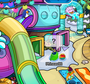 The bug that happened at the Cove where you'd randomly see Old Blue Penguins sliding at the water park.