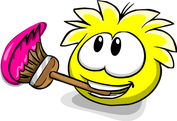 Another Yellow Puffle painting.