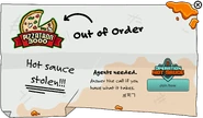 The out of order note during Operation: Hot Sauce if the player was not an agent