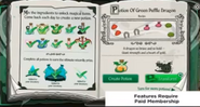 Potion selection, seen from Game On