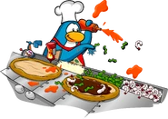 CPT 296 pizzatron mess.png (921 KB) As seen in issue 296 of the Club Penguin Times, along with the Chef Hat