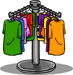 cartoon clothes rack