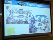A sketch along with a sneak peek of the Snow Dojo, from Club Penguin Summit