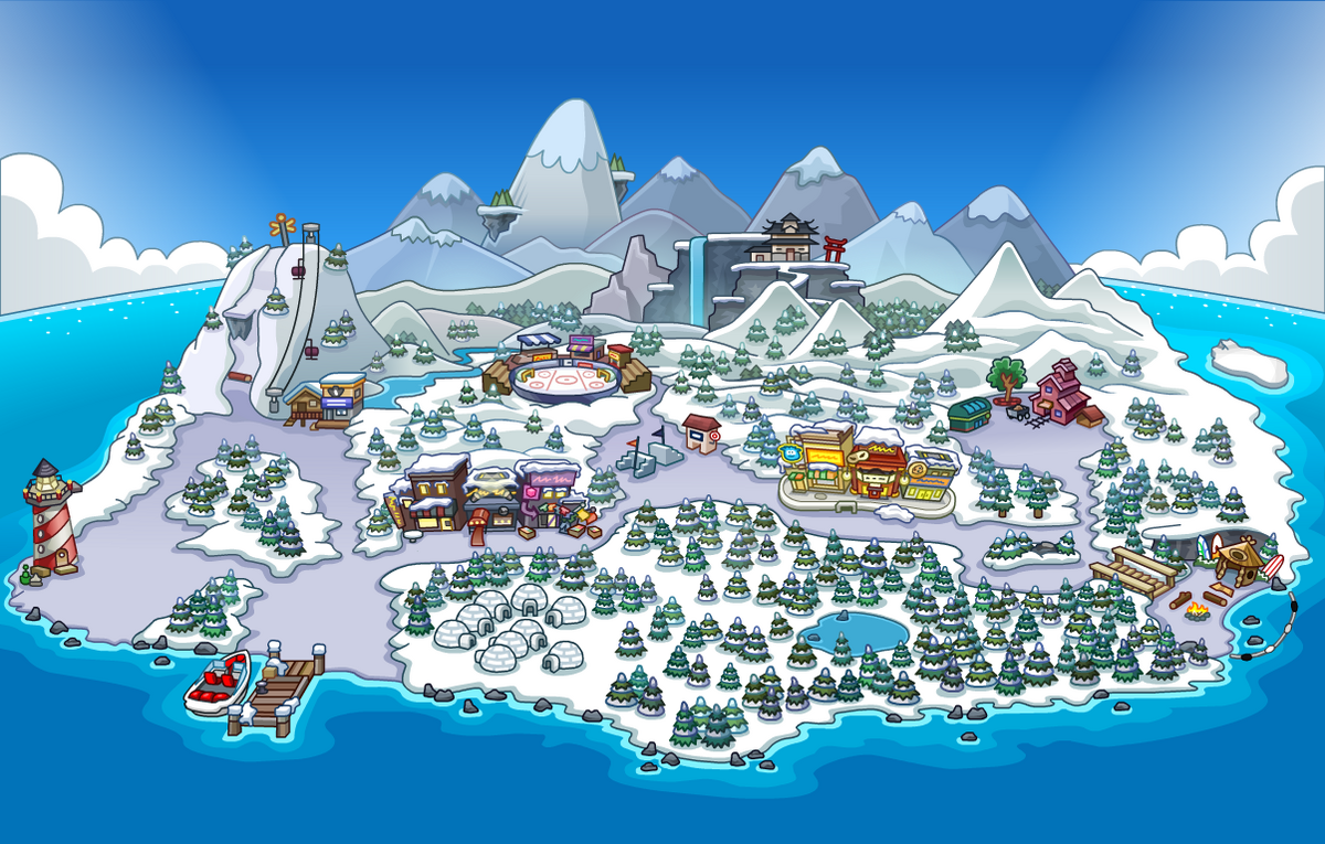 CP Island: Halloween Area Designs & Island Central Pictures – Club Penguin  Mountains