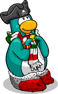 As seen in issue 217 of the Club Penguin Times, along with the Tricorn Hat, Candycane Scarf, and Wool Socks