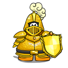 The complete Knights costume you get after completing the quest in 2009.