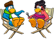 As seen in issue 232 of the Club Penguin Times, along with the Green Scarf, The Elegant, Ruffle Dress, and Microphone