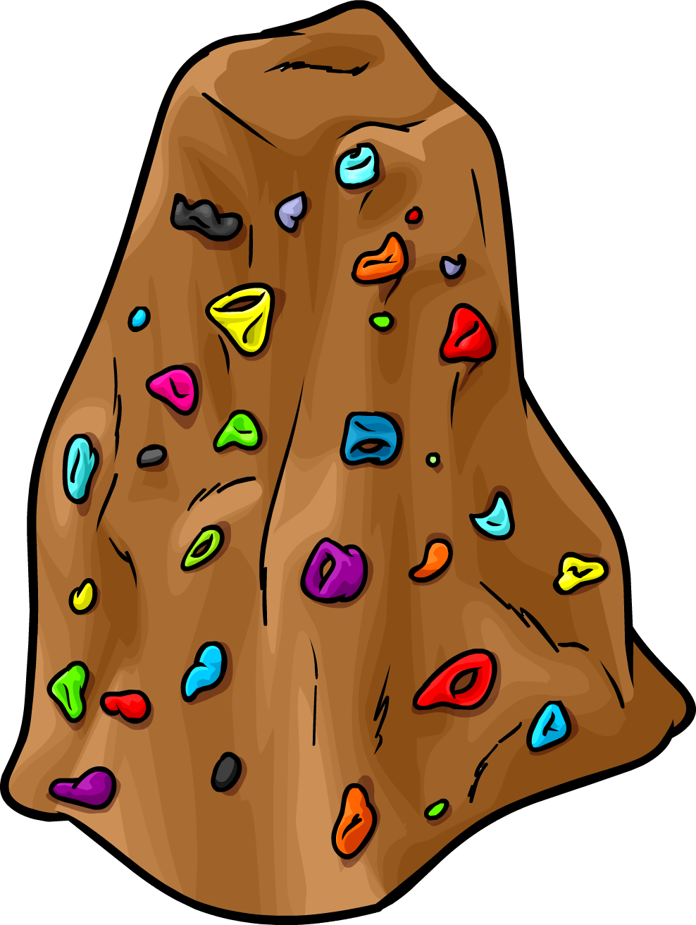 indoor rock climbing wall clipart