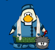 A Black Puffle on a Player Card