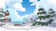 The homepage background after the release of the Club Penguin app