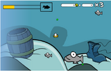 Gray Fish (bottom right) in Fluffy the Fish. These gray fish will attempt to eat Fluffy