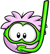 A Pink Puffle in the game