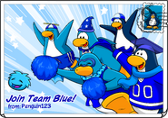 Join Team Blue Postcard
