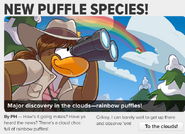 "New Puffle Species" in Issue #385 of the Club Penguin Times