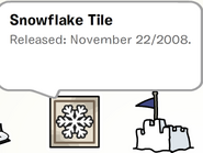 The Snowflake Tile Pin in a Stamp Book.