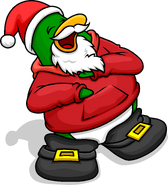 As seen in series 1 of the Treasure Book, along with the Santa Hat, Santa Beard, and Red Hoodie