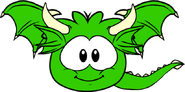 Tarjeta de Jugador del Puffle Dragón Verde