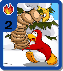 Adventurous Red Puffle - 2011 Topps Club Penguin Card-Jitsu Water