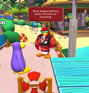 Jet Pack Guy talking to the player