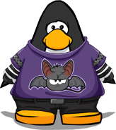 En la Camiseta de Puffle Murciélago