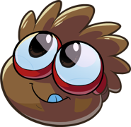 A Brown Puffle, as seen in issue #376 of the Club Penguin Times
