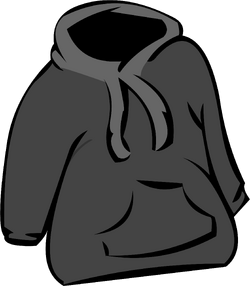 Black hoodie club penguin clearance