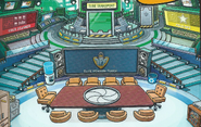 The EPF Command Room as shown in the Club Penguin: Official Annual 2013. A few changes were made to the room.