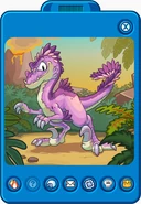 The Pink Raptor on a player card