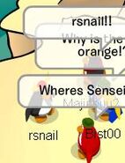 Rsnail spotted in Club Penguin (September 18th 2009).