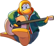 Franky holding his guitar