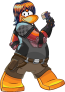 As seen in issue 484 of the Club Penguin Times, along with Sabine's Outfit