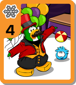 Adventurous Red Puffle - 2011 Topps Club Penguin Card-Jitsu Water