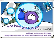 La postal que el Puffle Violeta manda al escaparse