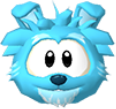 Blue dog 3d icon