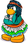 As seen in issue 352 of the Club Penguin Times, along with the Snow Cone Ruffle Dress