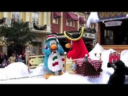 On the "Ski Lodge" float at the Disney Parks Christmas Day Parade 2009