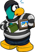 As seen in issue 348 of the Club Penguin Times, along with the Mask and Up To No Good Suit