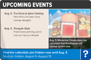 Upcoming Events (referring to the event as "Fashion Month")