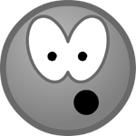 The Surprised emoticon, from the Night Of The Living Sled