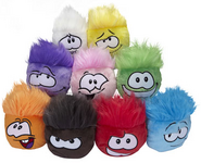 The Red Puffle plush along with the other puffles