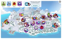 Map with Pets button clicked and games shown